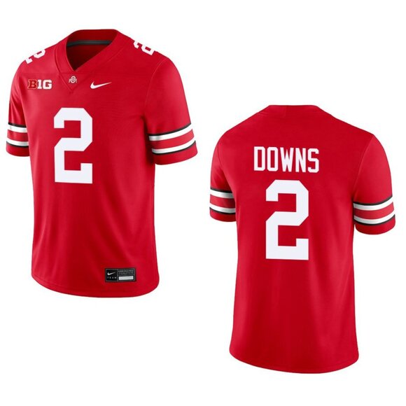 Caleb Downs Red Stitched Jersey Vapor Can Choose Mens Youths